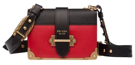 bolso prada negro y rojo|bolso prada.